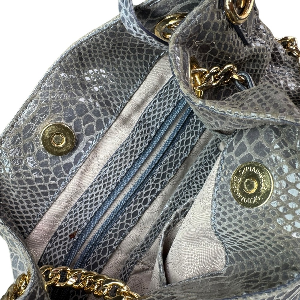 Michael Michael Kors Metallic Python Embossed Lea… - image 4